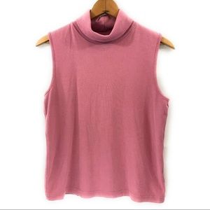 Christopher & Banks Blush Sleeveless Turtleneck, L